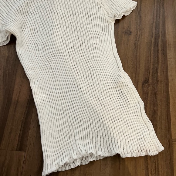 Zara White Short Sleeve Shirt - Picture 4 of 6